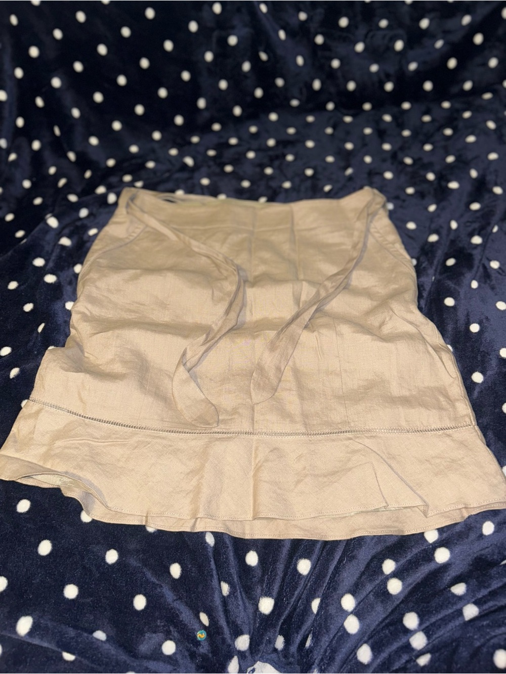 Mexx Beige Mini Skirt with Ruffle Hem